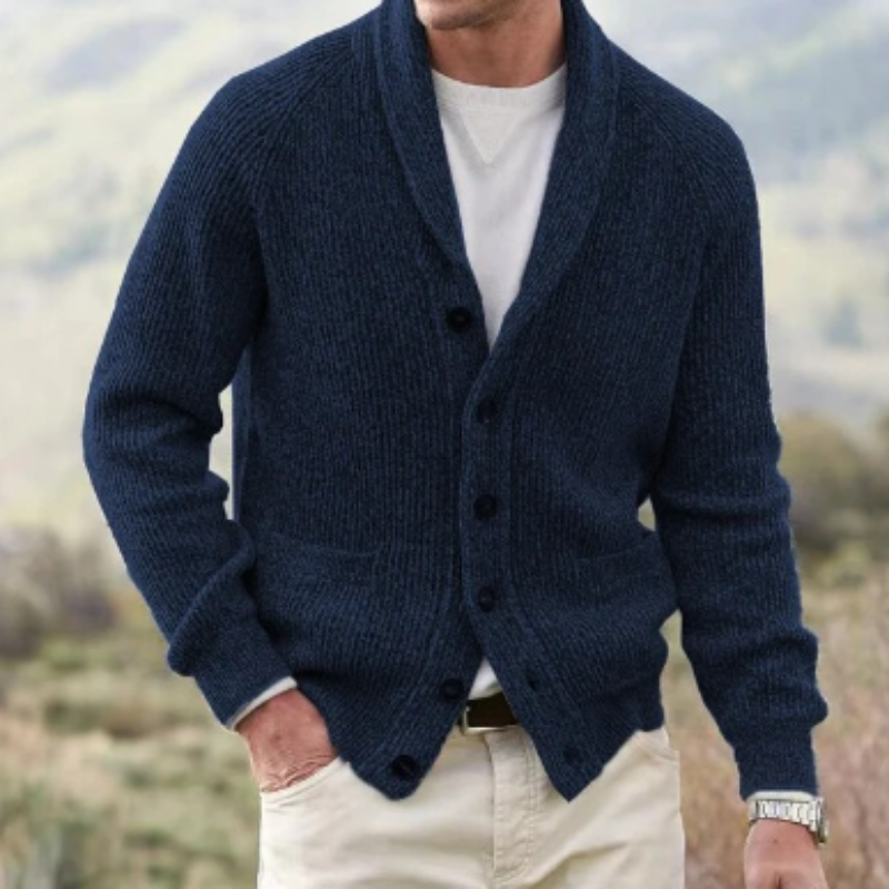 Yak™|Klassische Herren-Strickjacke mit V-Ausschnitt