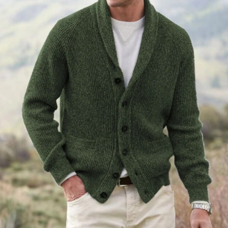 Yak™|Klassische Herren-Strickjacke mit V-Ausschnitt